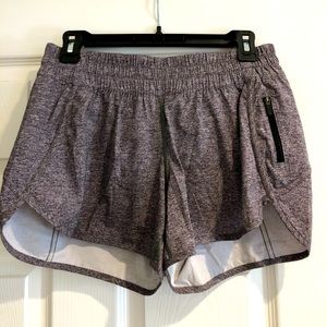Lululemon Heather Gray Tracker Shorts 4” Size 8